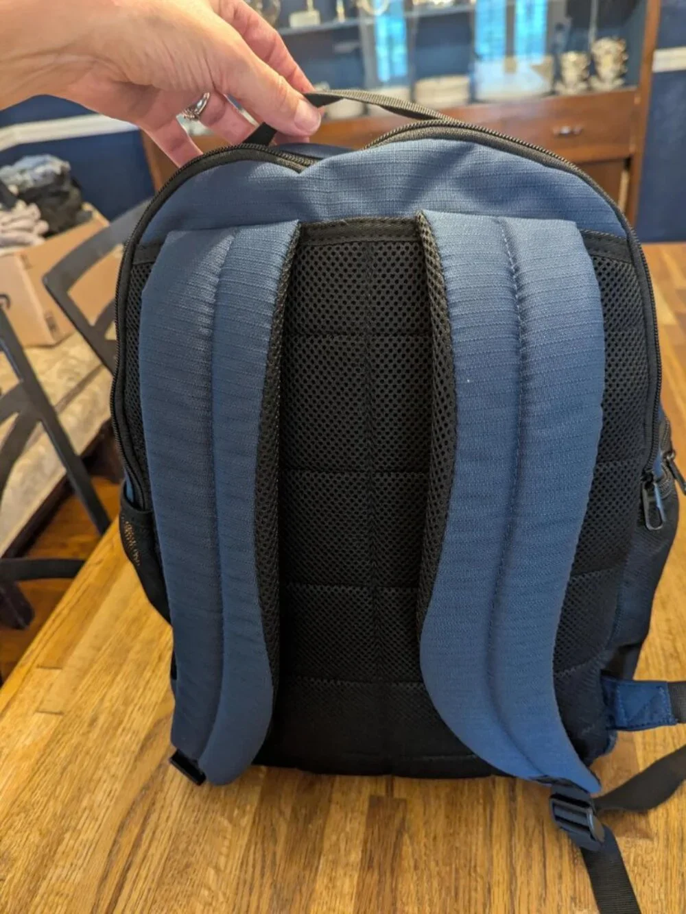 NBC Tokyo Olympics Nike Backpack Black and Blue 3 Zipper Sections